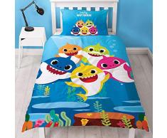 Baby Shark einzeln, Polycotton, blau, Einzelbett