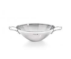 DE BUYER Wok, Edelstahl, Silber, 32 cm