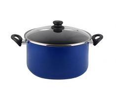 LA Die Albufera Athen Kochtopf mit Deckel Modern 42x31x18 cm blau