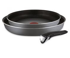 Lagostina Ingenio Essential Topfset, aluminium, schwarz, 3 Stück