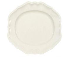 Villeroy & Boch Manoir Servierplatte, 37 cm, Premium Porzellan, Weiß
