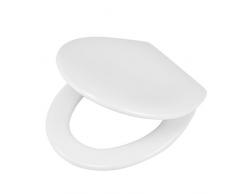 Tiger Toilettensitz Ventura mit Absenkautomatik und Easy-Clean-System, Duroplast, Farbe: Weiß, Metallbefestigung, 45.5 x 37 x 5 cm