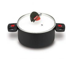 BALLARINI Click+Cook Kochtopf, Antihaftbeschichtet, 16 cm, Aluminium/Kunststoff-Griffe, schwarz