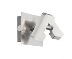 WOFI LED Wandspot, Metall, Integriert, 5.2 W, Nickel matt, 100 x 120 x 100 cm