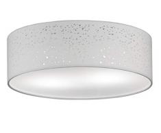 Fischer&Honsel Thor Deckenleuchte, Stoff, 40 W, weiß