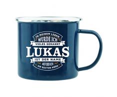 History & Heraldry Echter Kerl Emaille Becher, Lukas, Mehrfarbig