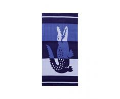 Lacoste Duke Strandtuch 36 W x 72 L blau gestreift