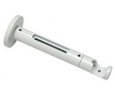 GARDINIA Spezialträger zur Wandmontage von Flächenvorhangschienen und Gardinenstangen, Inkl. Befestigungsmaterial, Metall, Weiß