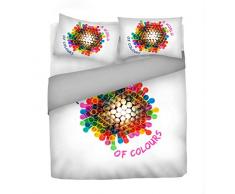 Digital cp-dig-2p Bettbezug, 100% Baumwolle, Doppelbett 739 Trinkhalme 250 X 200 cm gelb