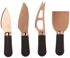 Taylors Eye Witness TEW-LMS24CS10 Brooklyn Rose Gold 4-teiliges Messer-Set mit Käseplatte und Käse-Servierbrett