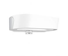 Steinel LED Außenwandleuchte L 710 LED Silber, 8.6 W Up-/Downlight, Wandlampe mit Bewegungsmelder, Nachtlicht, Softstart