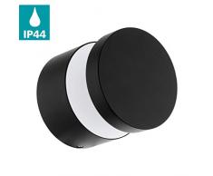 EGLO LED Außen-Wandlampe Melzo, 1 flammige Außenleuchte, Wandleuchte aus Aluguss und Kunststoff, Farbe: Schwarz, IP44