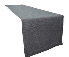 Linen Clubs Slub Tischläufer 16x108 Fancy Slub Runner anthrazit