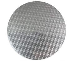 PME Runde Tortenplatte, Kunststoff, Silber, 12.7 x 0.4 x 12.7 cm