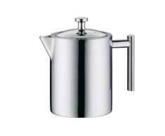 alfi Teekanne Edelstahl mit Teesieb 1,4 l, Teezubereiter für direktes Brühen in die Kanne, Vintage Teekannen-Set: Kanne + Metall- Siebeinsatz, ideal für losen Bio-Tee, Spülmaschinenfest - 2109.000.140