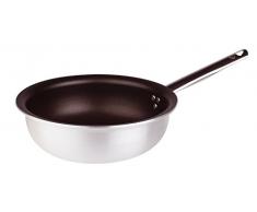 Pentole Agnelli Pfanne Senkkopf Hohe A mantecare Salta Pasta und Reis mit Griff Edelstahl Rohr 36 cm