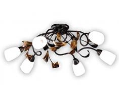 Honsel Deckenleuchte, 6 x 30 W ECO, E14, 84 x 73 x 27 cm, rostfarbig antik 27156