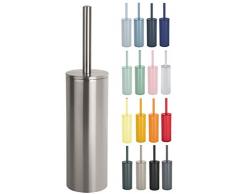 Spirella WC Bürste Klobürste Toilettenbürste hochwertig „NYO“ mit hygienischem Behälter Edelstahl Silber