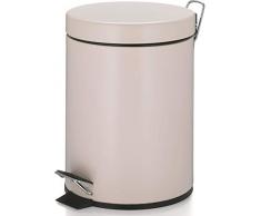 kela Kosmetikeimer Gil 5L aus Metall in beige, 20.5 x 20.5 x 28 cm