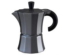 Gnali & Zani Morosina Coffee Maker 6 Tassen dunkelgrau Kaffeebereiter, Aluminium-Kunststoff, 16,5 x 10 x 21 cm