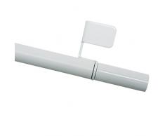 GARDINIA Klemmstange, Ausdrehbar, Montage ohne Schrauben und Bohren, Press&Go Filigrano Zylinder, Durchmesser 8/10 mm, LÃ¤nge 30-50 cm, Metall, WeiÃ