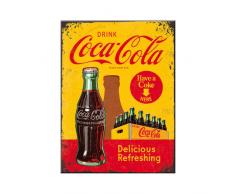 Nostalgic-Art 14321 Coca-Cola - In Bottles Yellow, Magnet 8x6 cm