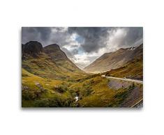 Premium Textil-Leinwand 75 x 50 cm Quer-Format Glen Coe | Wandbild, HD-Bild auf Keilrahmen, Fertigbild auf hochwertigem Vlies, Leinwanddruck von Thomas Gerber