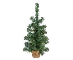 Idena 30135 - Deko Tannenbaum mit 10 LED warm weiß, mit 6 Stunden Timer Funktion, Batterie betrieben, für Weihnachten, Advent, als Stimmungslicht, Christbaum, ca. 45 cm