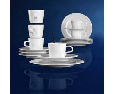 Seltmann Weiden 001.710911 No Limits weiß Kaffeeservice 18-teilig, Hartporzellan