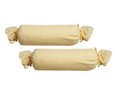 biberna 0077144/536/212 Kissenbezug, Baumwolle, yellow, 2x 15x40 cm