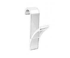 WENKO 4468161100 Haken, für Handtuchheizkörper Transparent, Heizkörperhaken, 2er Set, 2,5 x 10,5 x 7 cm,transparent