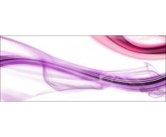 Pro-Art gla381o Wandbild Glas-Art high pink wave I, 50 x 125 cm