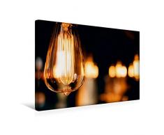 Calvendo Premium Textil-Leinwand 45 cm x 30 cm Quer, GlÃ¼hbirne im Fokus | Wandbild, Bild auf Keilrahmen, Fertigbild auf Echter Leinwand, Leinwanddruck Kunst Kunst