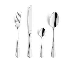 Amefa BAGUETTE Besteck-Set für 6 Personen, rostfrei, poliert & spülmaschinenfest, Tafelbesteck, Essbesteck mit Aufbewahrungs-Box, 18/10 Edelstahl, Silber, 24-teilig