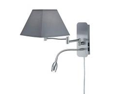 Trio Leuchten Wandleuchte, Metall, E14, Nickel Matt, 40 x 20 x 27.1 cm