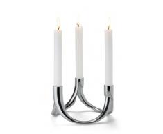 Philippi Bow Kerzenhalter, Nickel, Silber, 18,8cm
