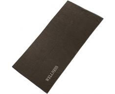 aqua-textil Wellness Saunatuch 80 x 200 cm Uni anthrazit grau Baumwolle Frottee Sauna Handtuch Strandtuch