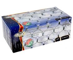 LED Lichterkette Weihnachtliches Lichternetz warmweiß klar Innenbereich Außenbereich IP44 230V 6,5m / 7,5m (160 LEDs / 6,5m)