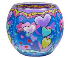 Himmlische Düfte Geschenkartikel GmbH Frendship Windlicht, Glas, Bunt, 11 x 11 x 9 cm