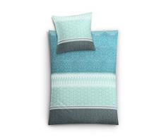Kleine Wolke Estrella Bettwäsche-Set, Baumwolle, Petrol, 155 x 220 cm