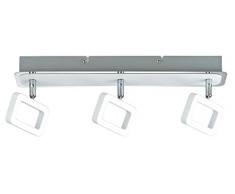 Paulmann 66640 Spotlight Frame 3x4,5W Weiß matt/Chrom 230V Metall 666.40 Deckenleuchte Lampe LED Deckenlampe Deckenstrahler