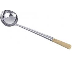 JADE TEMPLE 17279 Schöpfkelle für Wok, rund,silber 55 x 8 x 12 cm