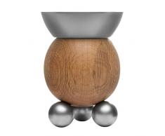 Sagaform Oak Kerzenhalter, Holz, Braun, 8.5 x 8.5 x 12 cm