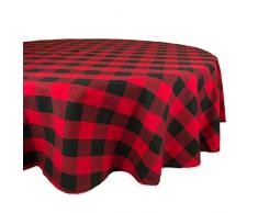 DII Topflappen mit Kleeblatt, hitzebeständig 178 cm, rund 70 Round rot/schwarz