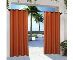 Exclusive Home Curtains In-Out Solid GT Vorhang, Polyester, Mecca Orange, 54x120