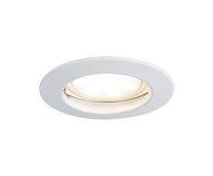 Paulmann Leuchten Paulmann 93973 LED Coin flach Einbaustrahler Komplettset satiniert Einbaurahmen rund Deckenspot 6,8W Einbaulampe Einbauleuchte, Aluminium, 6.8 W, Weiß matt, Satin