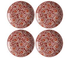 Maxwell Williams Boho Dessertteller, Porzellan, porzellan, rot, Dinner Plates