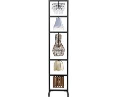 Kare Stehleuchte Parecchi Art House 176 x 40 cm, edle, schmale Stehlampe für Innen, mit 5 verschiedenen Lampenschirmen, edler Raumteiler (HxBxT) 176 x 40 x 37 cm