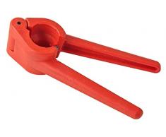 Fackelmann Nussknacker KNACK, Kastanienbohrer mit starker Kraftwirkung, Nussöffner aus Kunststoff (Farbe: Rot), Menge: 1 Stück