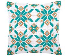 Vervaco Spannstich Stickkissen große Sterne Spannstichkissen, Baumwolle, Mehrfarbig, 40 x 40 x 0.3 cm